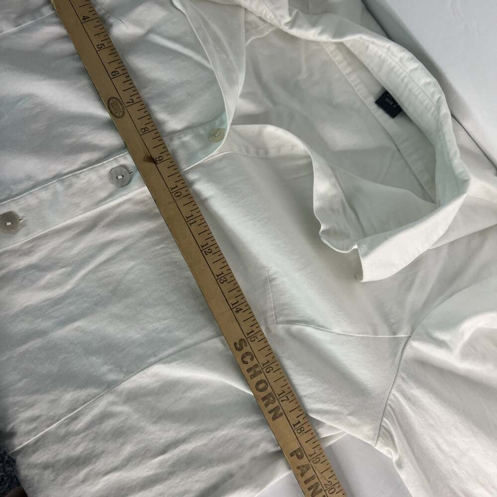 Chicos Additions Button Up Top Size 2 Large White Collared Long Sleeve Business - Picture 8 of 10